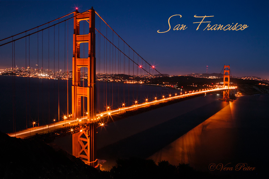 San Francisco - Golden Gate Bridge at night